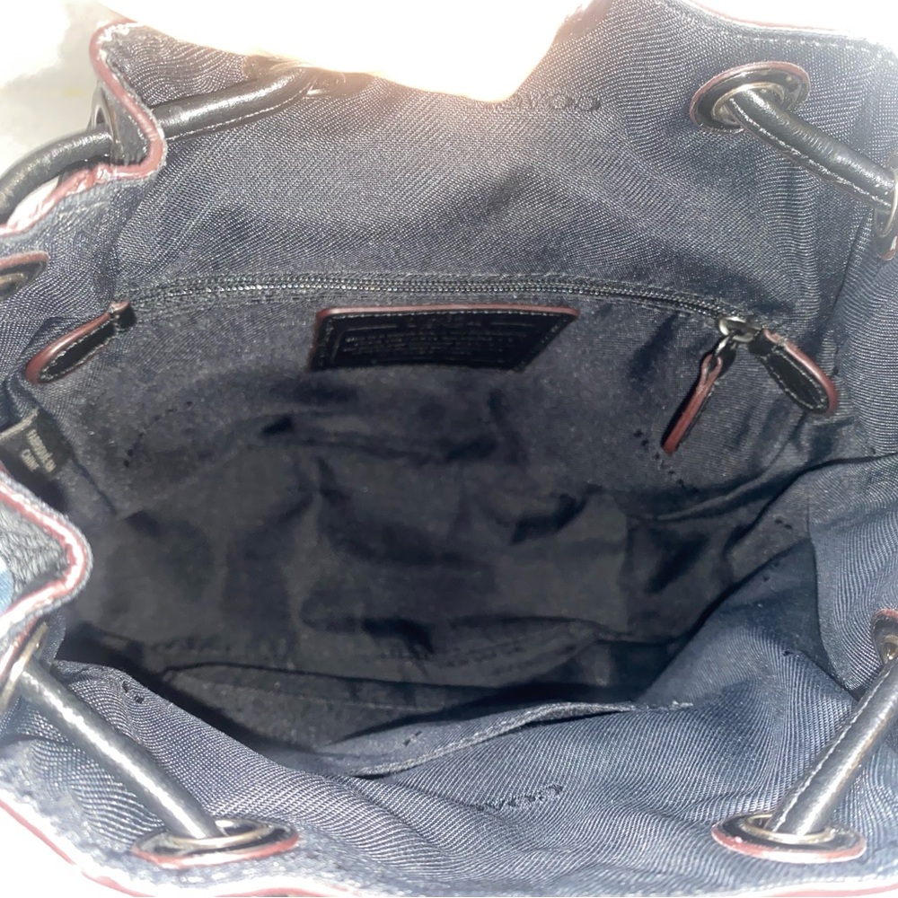 Coach Canyon Denim Patchwork Backpack Euc - image 6